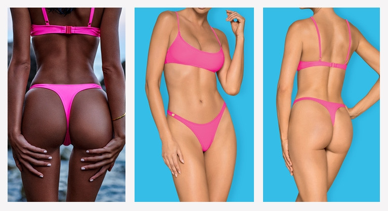 Biquíni Mexico Beach neon pink