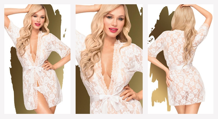 Doce flor robe e tanga em...