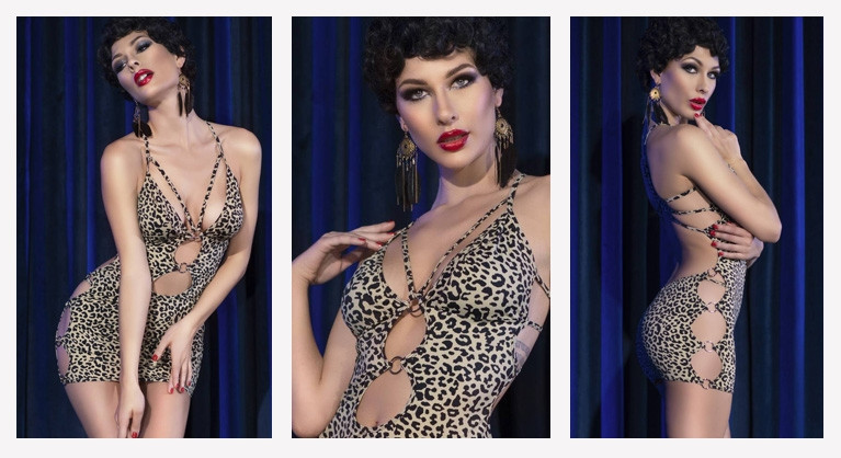 CR-4487 Mini-vestido padrão...