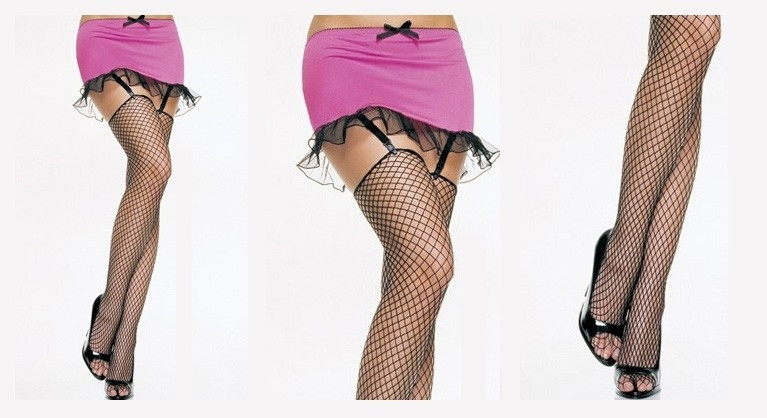 LA9040 meias de rede - XL/XXL