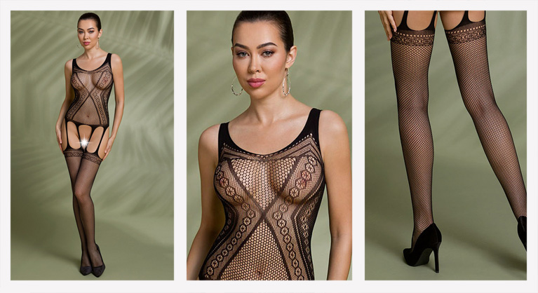 Bodystocking Eco BS007 preto
