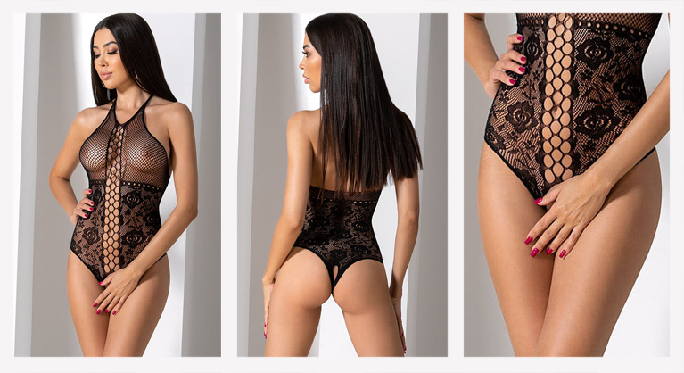 Bodystocking BS094 preto