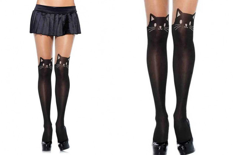 Collants padrão gatos