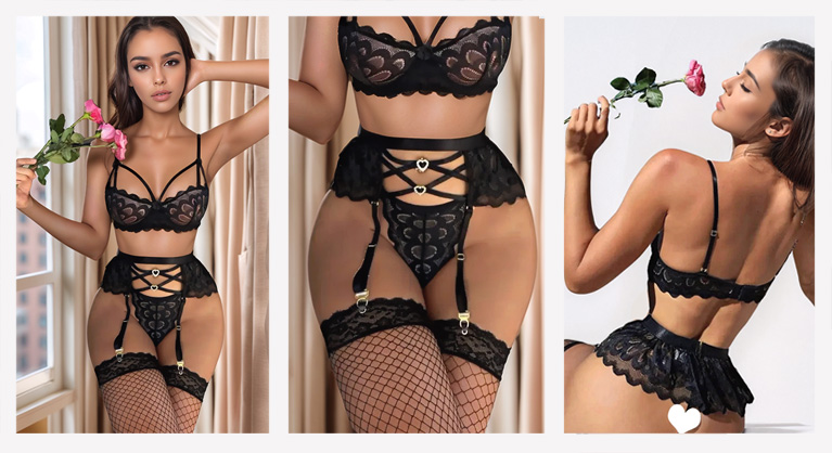 Conjunto 4 peças soutien...