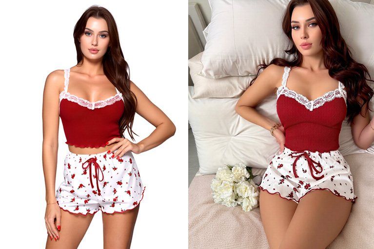 Pijama Romance – Top e...